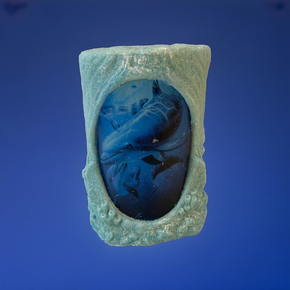 Ocean Dolphin Glowing Art Wax Candle Lassen Collection Lava Enterprise 2000 New‎